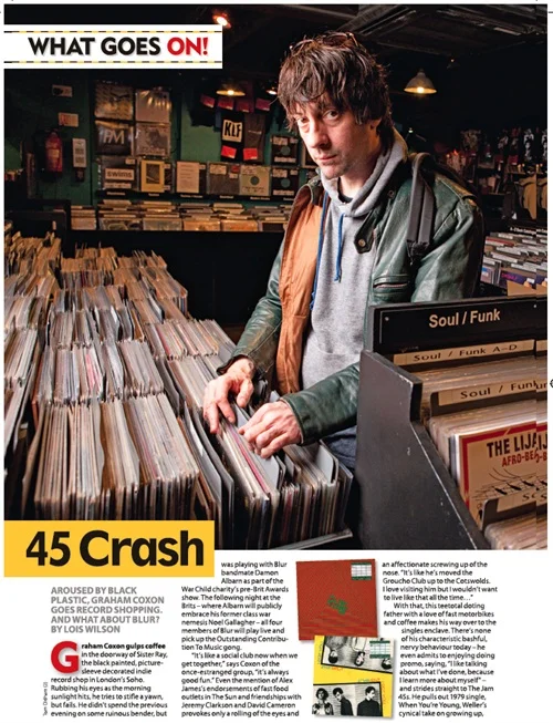 NOW THIS WAS GOOD. Graham Coxon mooching around Soho selecting his favourite 7"s for a feature? Yes. I can help with that no problem. A pure delight, great fun, Linus Lucas holding my shanty softbox aloft amongst the crate diggers. Bloody nice assignment, cheers MOJO.