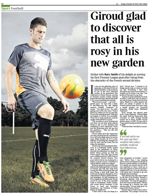 Puma getting some love in The Times today, this main image from our shoot on Hackney Marshes way back in the heady days of summer.