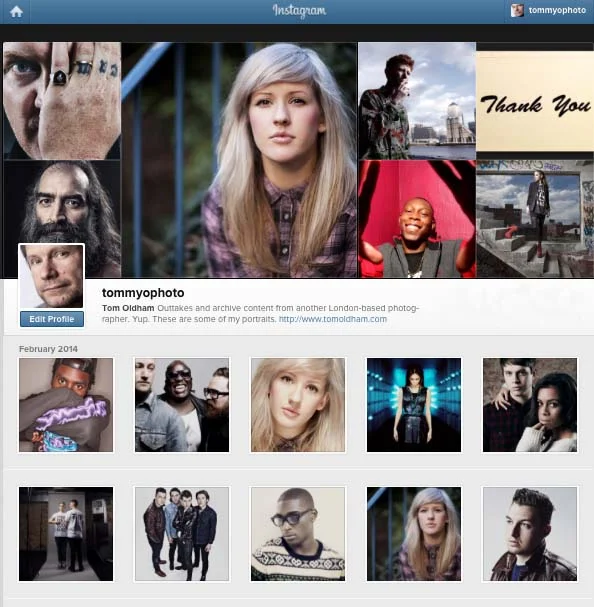 To follow me, simply click on the Instagram logo below right