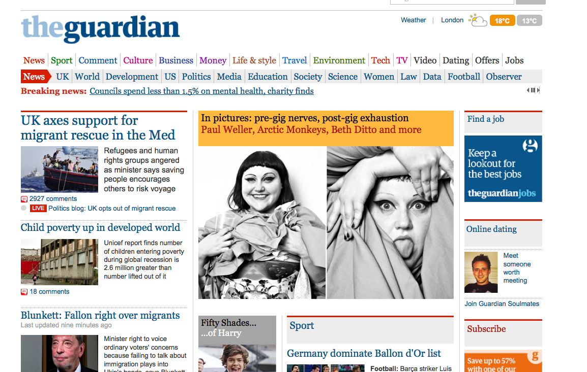 Home page of the Guardian ? NME.com ? Kerrang ? Shortlist ? Yeah ok. Plus Metro, The Sun, Star, all sorts. The press team at Dawbell properly took this on and delivered BIG. Full respect for their efforts, the On/Off project has launched finally and Pledgers are pledging. Need more of course but we will get there, I have belief. Thank you if you've chipped in for War Child, it means a huge amount to me and of course the rehabilitation of children in war torn countries. Here's the link , go on, nab a book or a print.