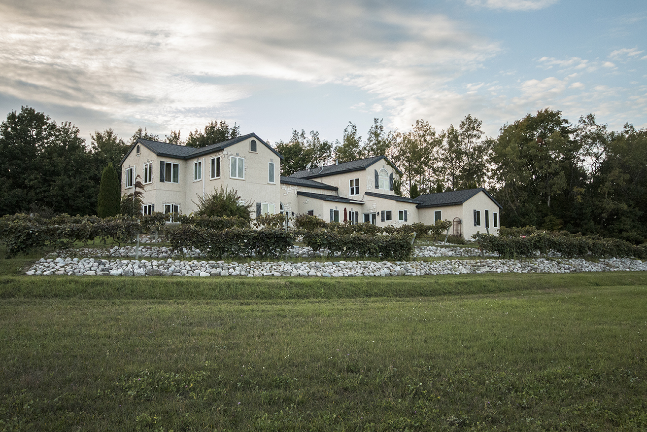 The view from the side of the property.