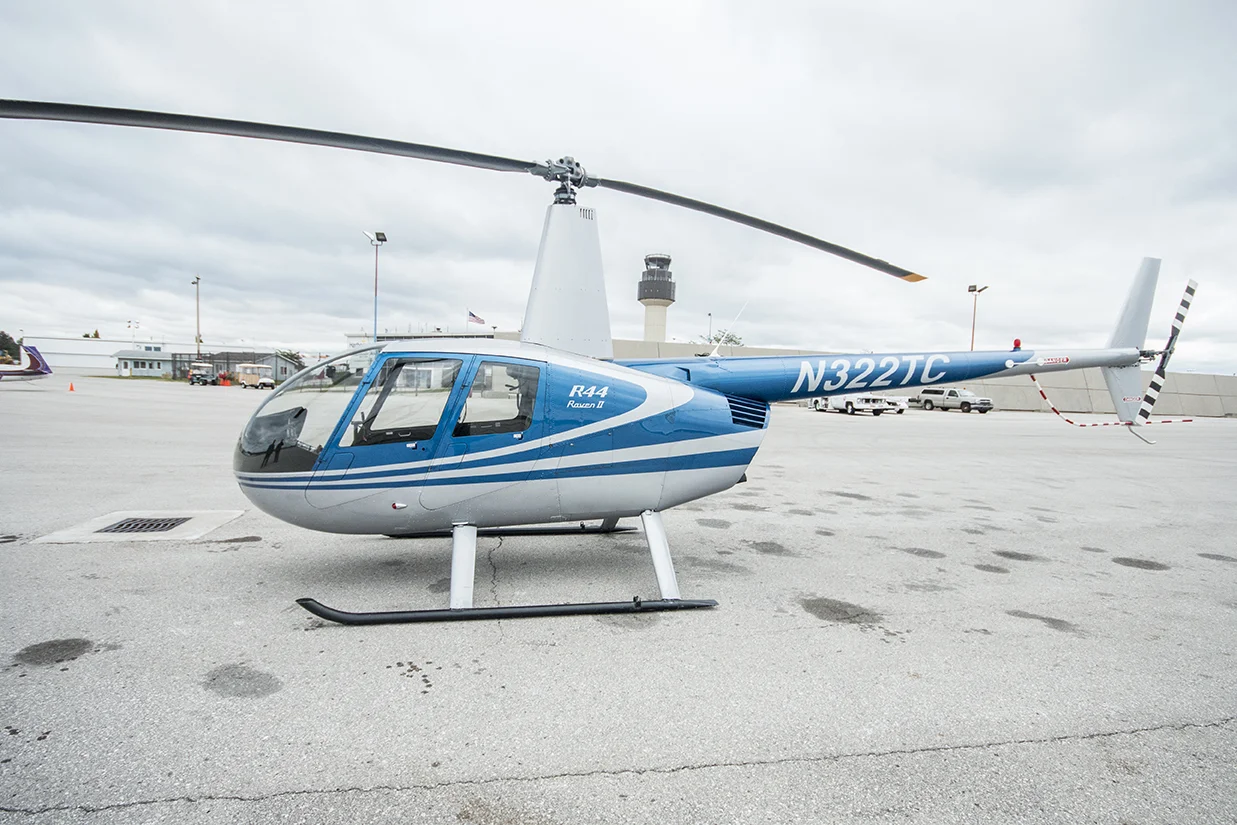 This is the helicopter we flew in; it only contained the pilot, Jeff, and me.