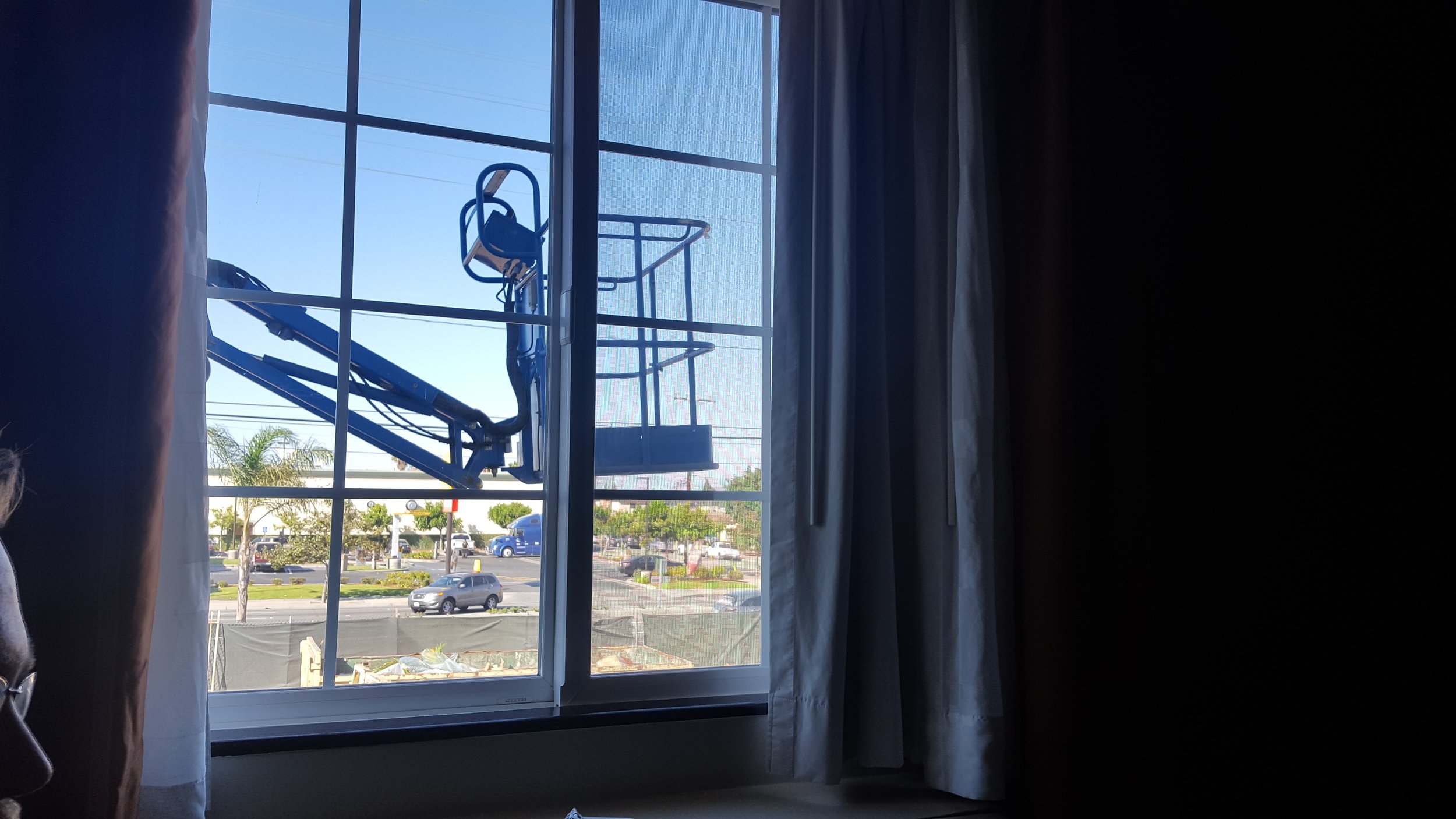 Our hotel room view was super great.