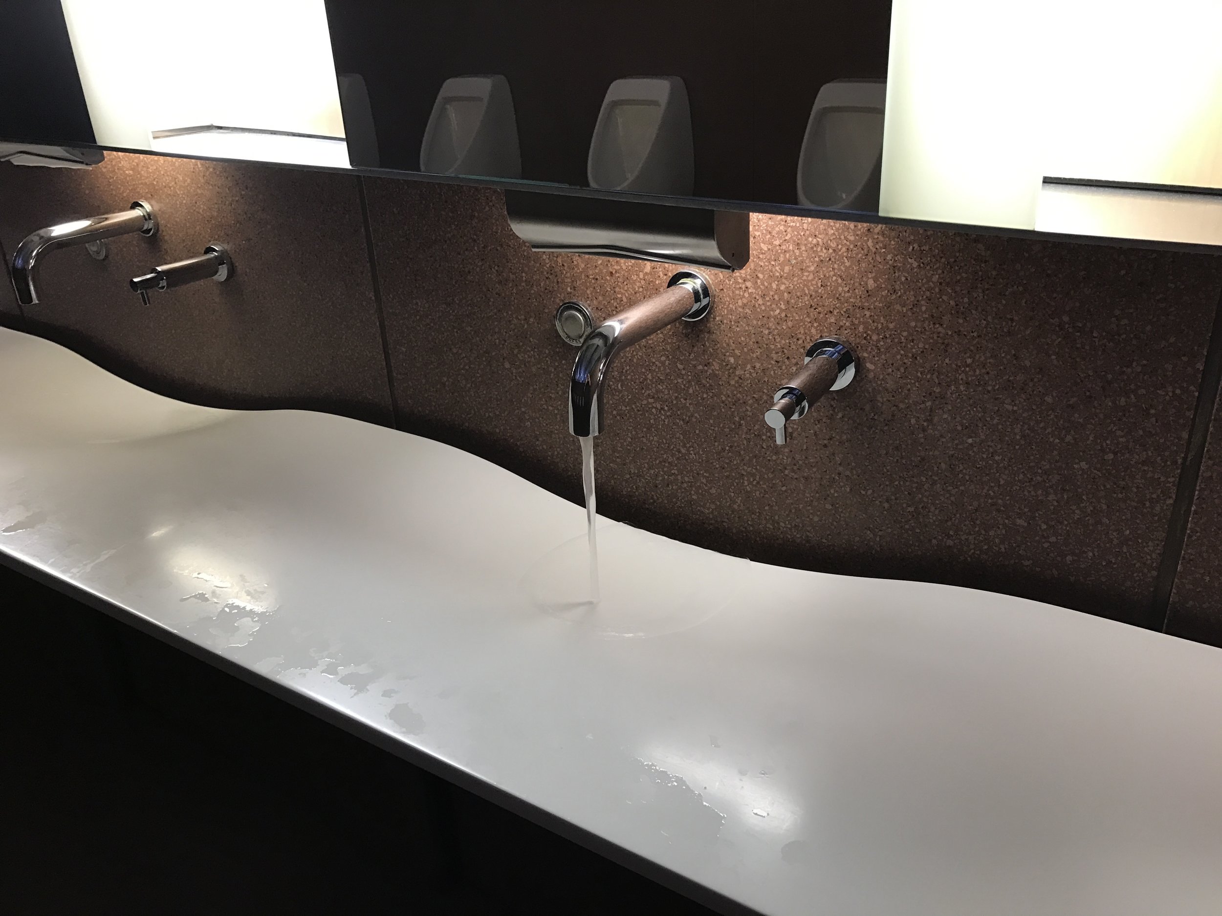 The bathrooms had a lot of neat designs, including this sink.
