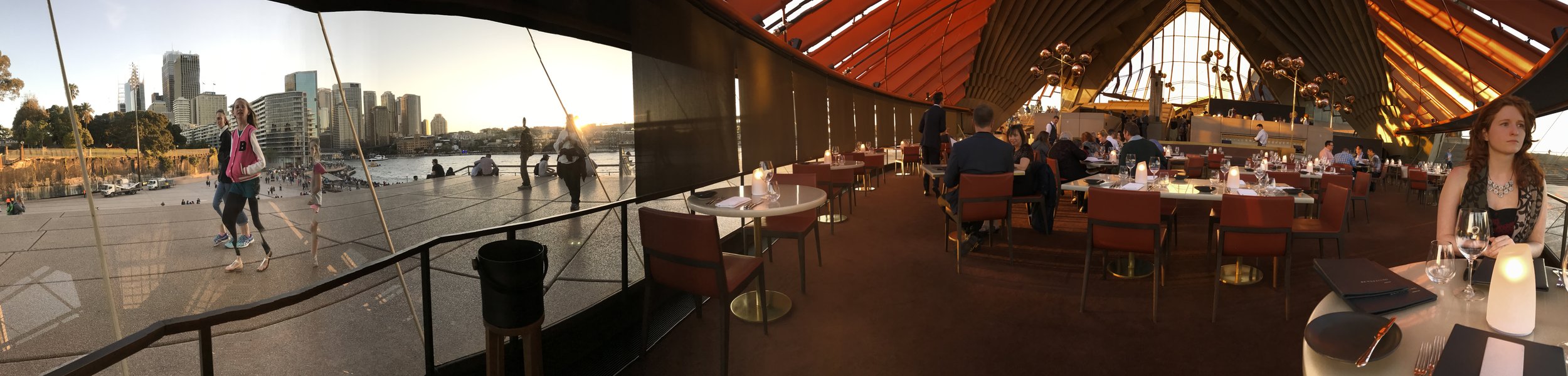 We had a great view of the outside from our table.