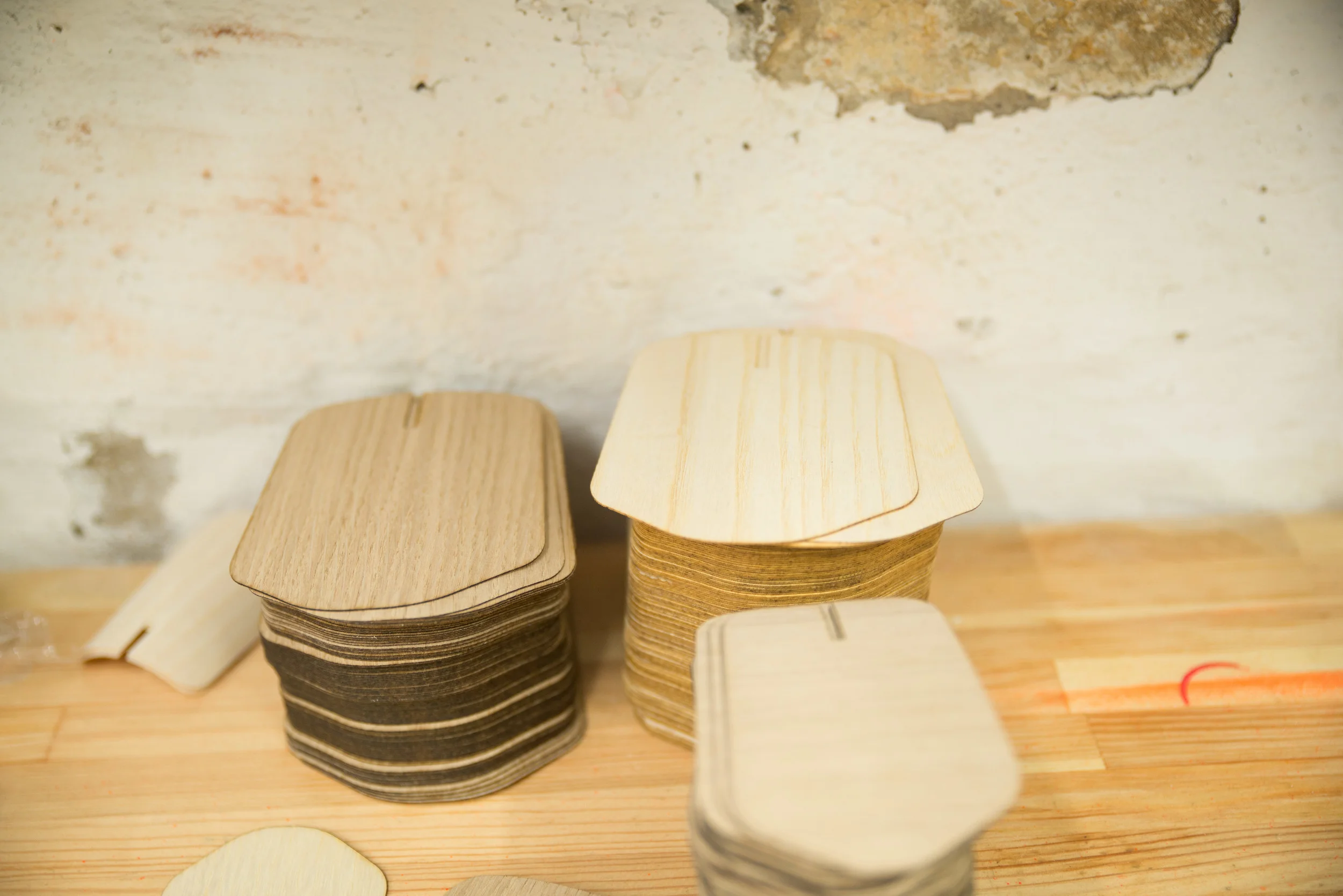 Oak and Ash Veneer pieces of Zappy