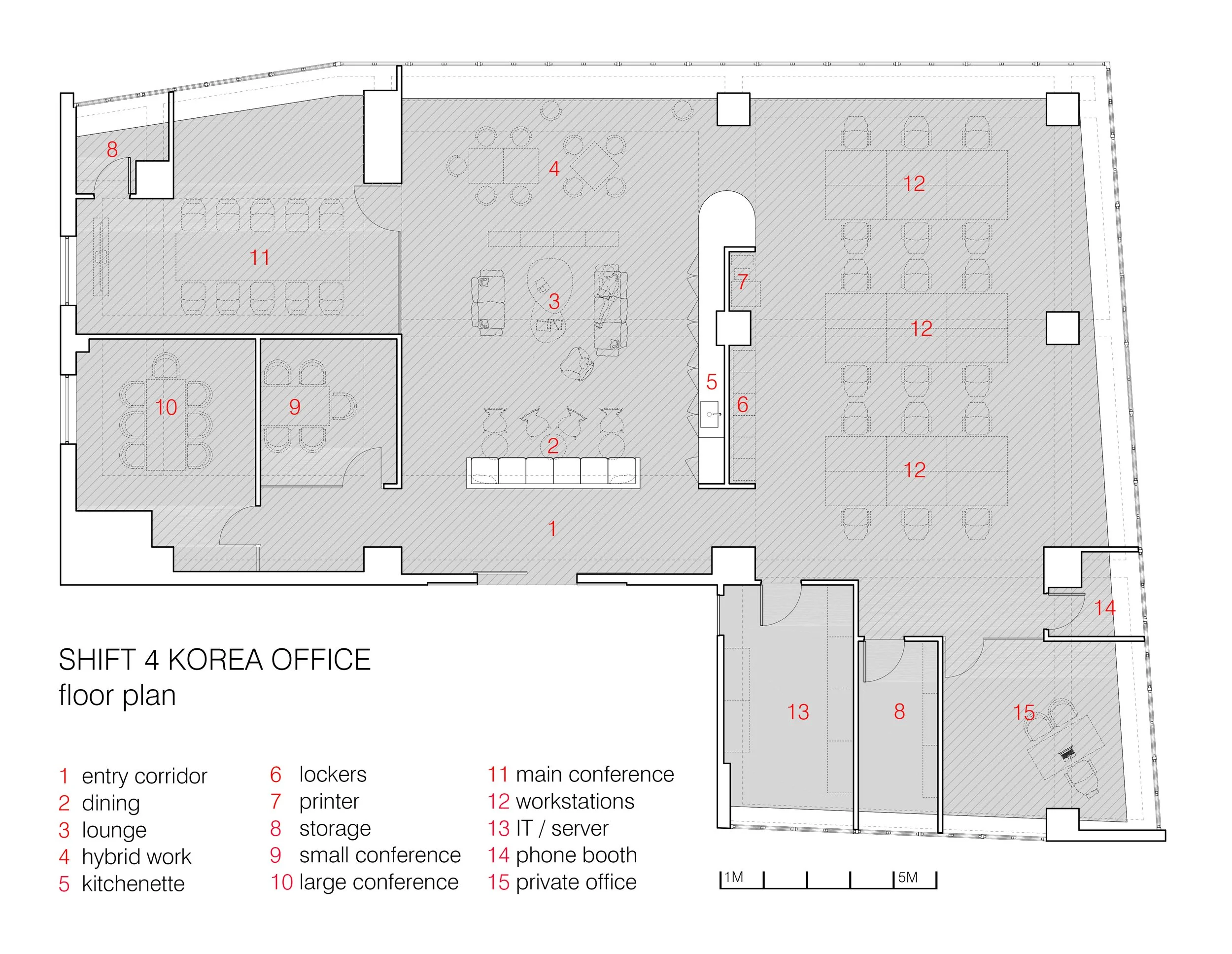 Shift 4 Korea office floorplan