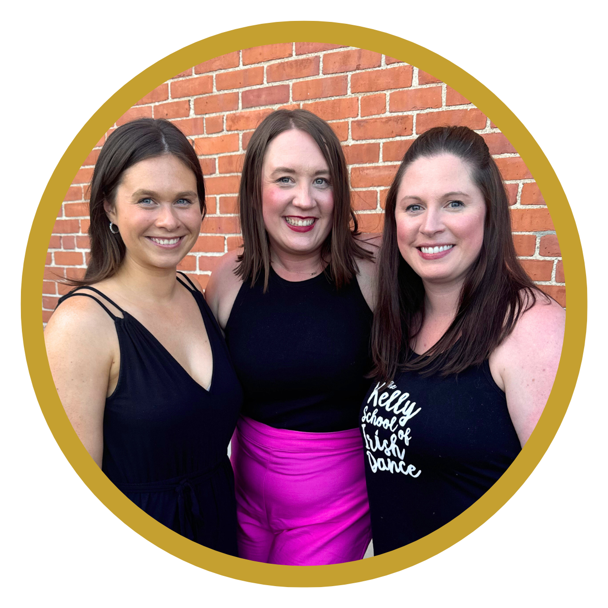 Photo of Meghan Kelly center, along side KSID teachers Claire Jalbert and Kathleen Kelly Chilton