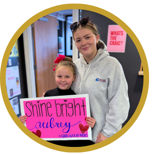Megan Levett, Kelly Irish Dance teacher with student
