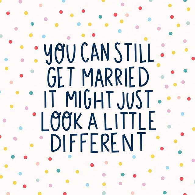 What if all of this is really bringing us back to the true meaning of Christmas 😂 *clears throat* marriage, I mean marriage! When everything you planned for your wedding gets thrown sideways, will you say to yourself &ldquo;I can&rsquo;t get married