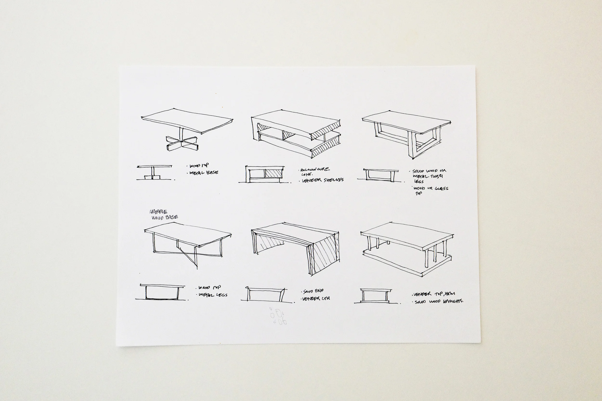  &nbsp; Initial sketches for coffee tables  2011 