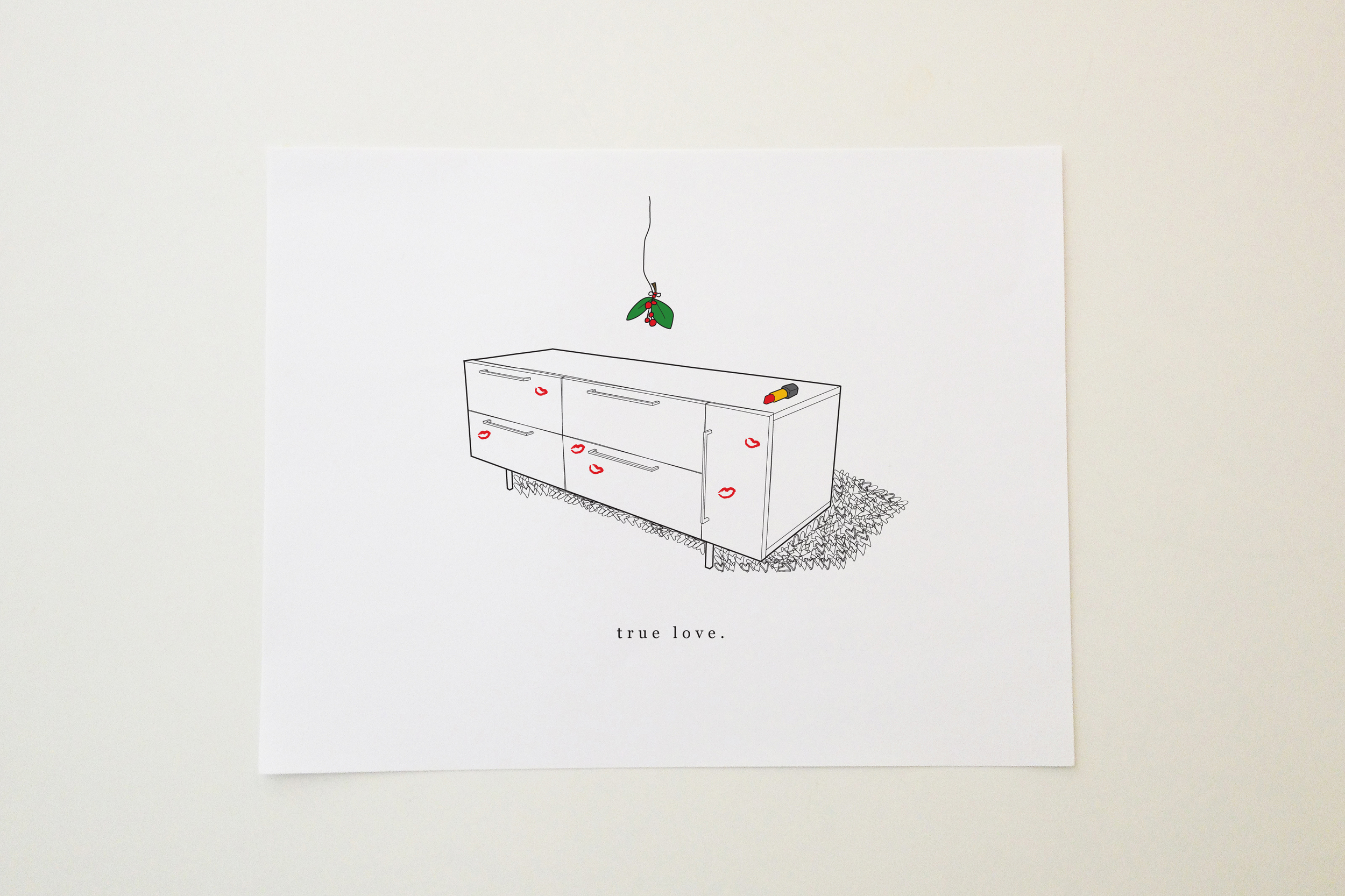   "True Love" holiday card for CB2  2006 -- Slate Design 