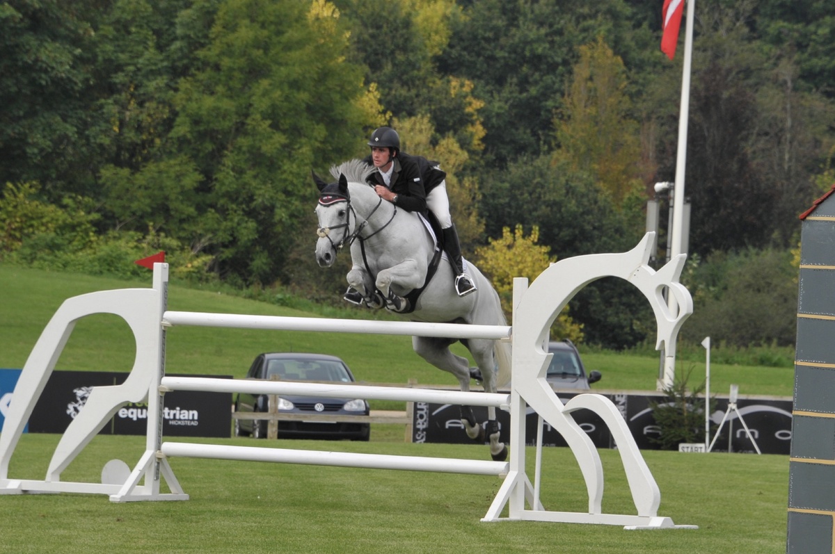 Clear the Way jumping the Olympic White Horse