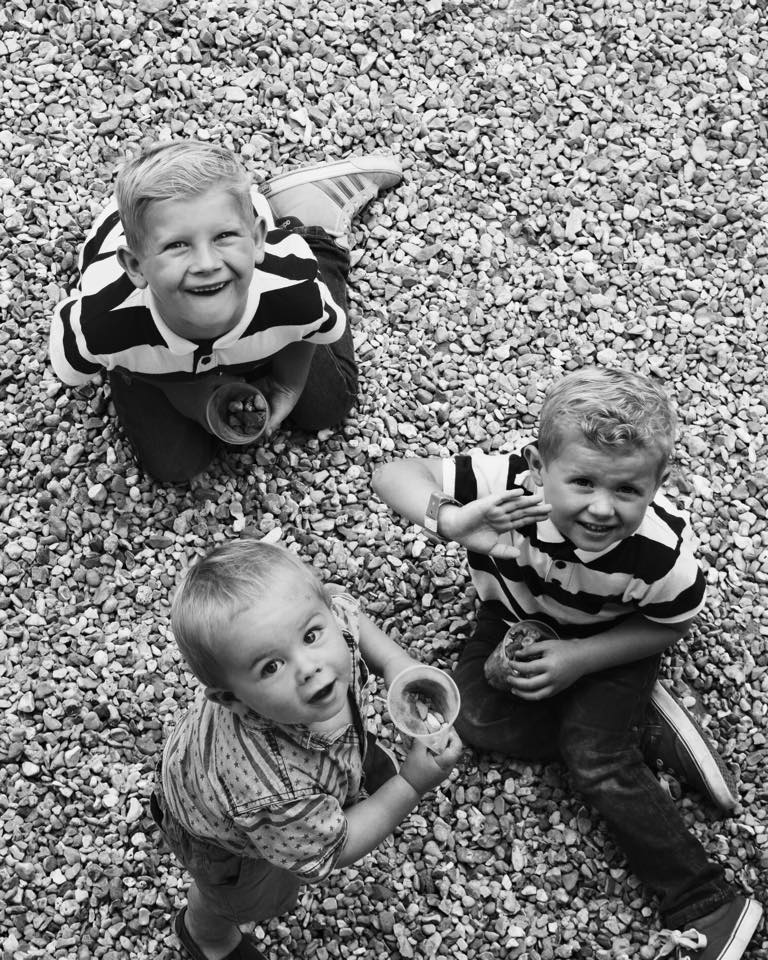 Playtime during the Derby for Connor and his cousins