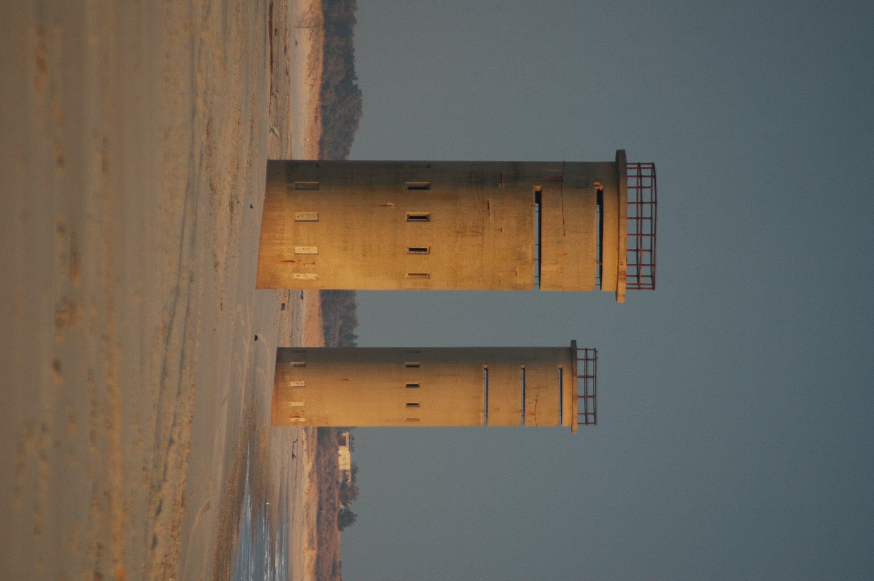 Fire control towers.