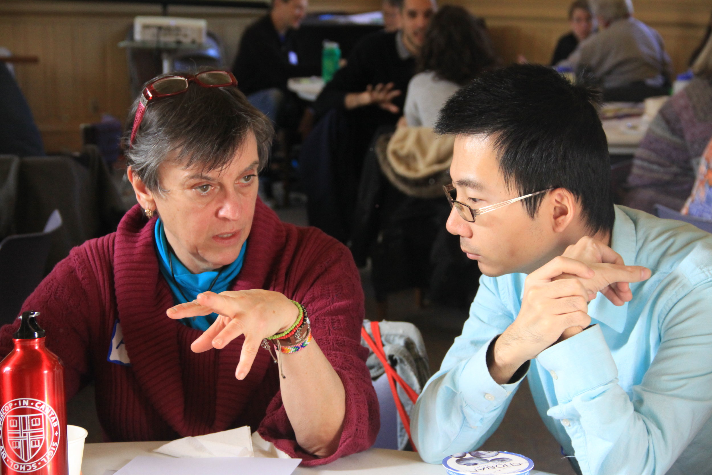 Amy and Shaun of the EDS team discuss their project