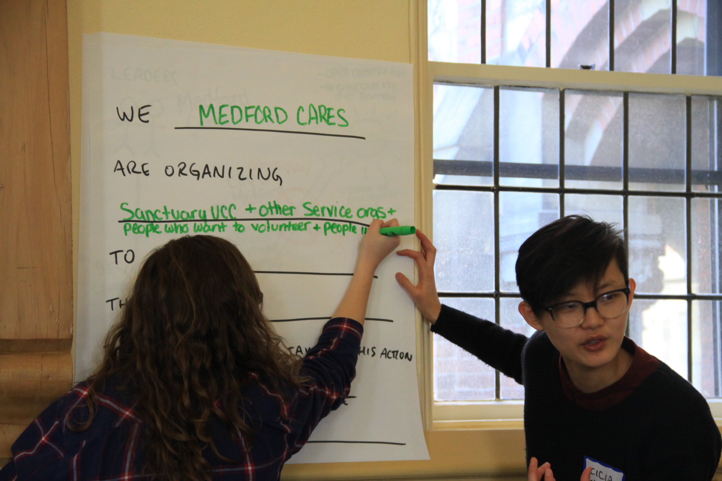 Cicia Lee supports Sanctuary UCC to develop an organizing statement
