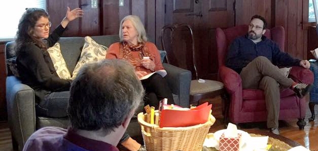Natalie Finstad facilitates a vestry retreat with Emmanuel Church