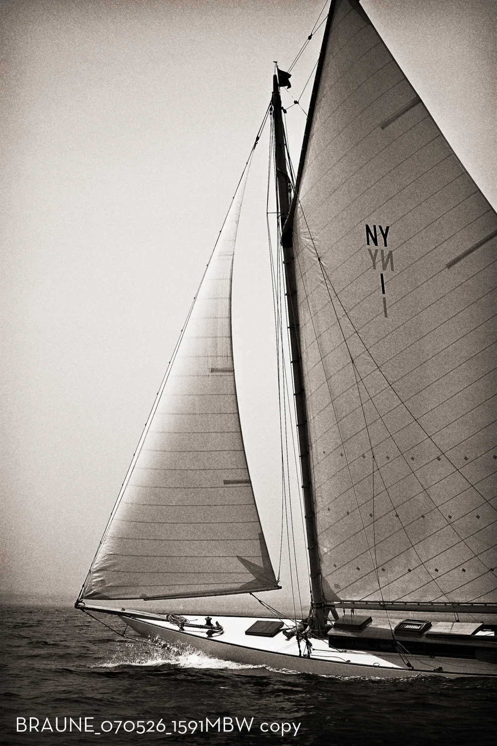 The 1905 43' Herreshoff Sloop Alera at the Oyster Bay Classic at Seawanhaka Yacht Club