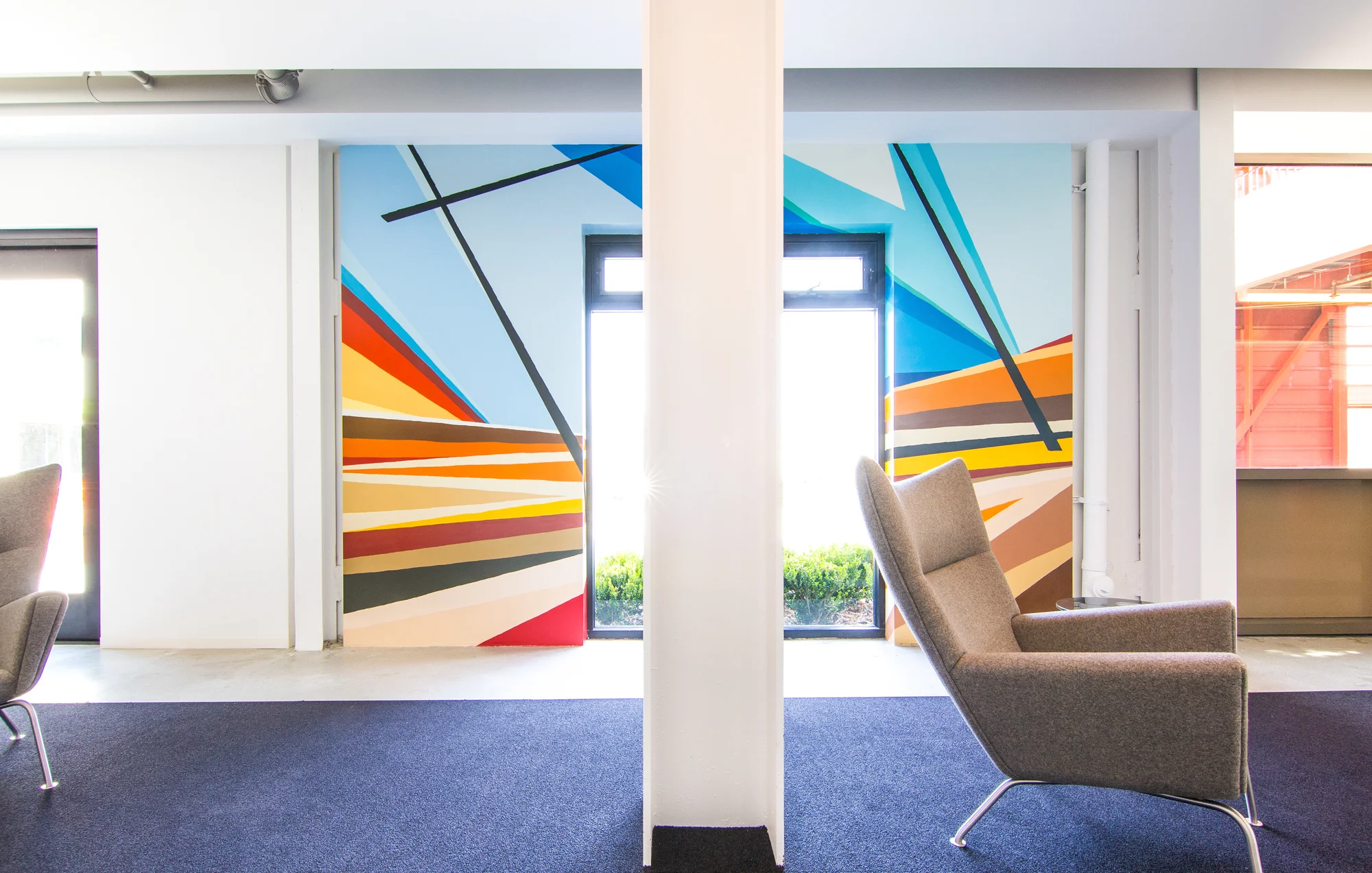 Mural for Gensler inside the Omnicom Group office in Los Angeles 2015