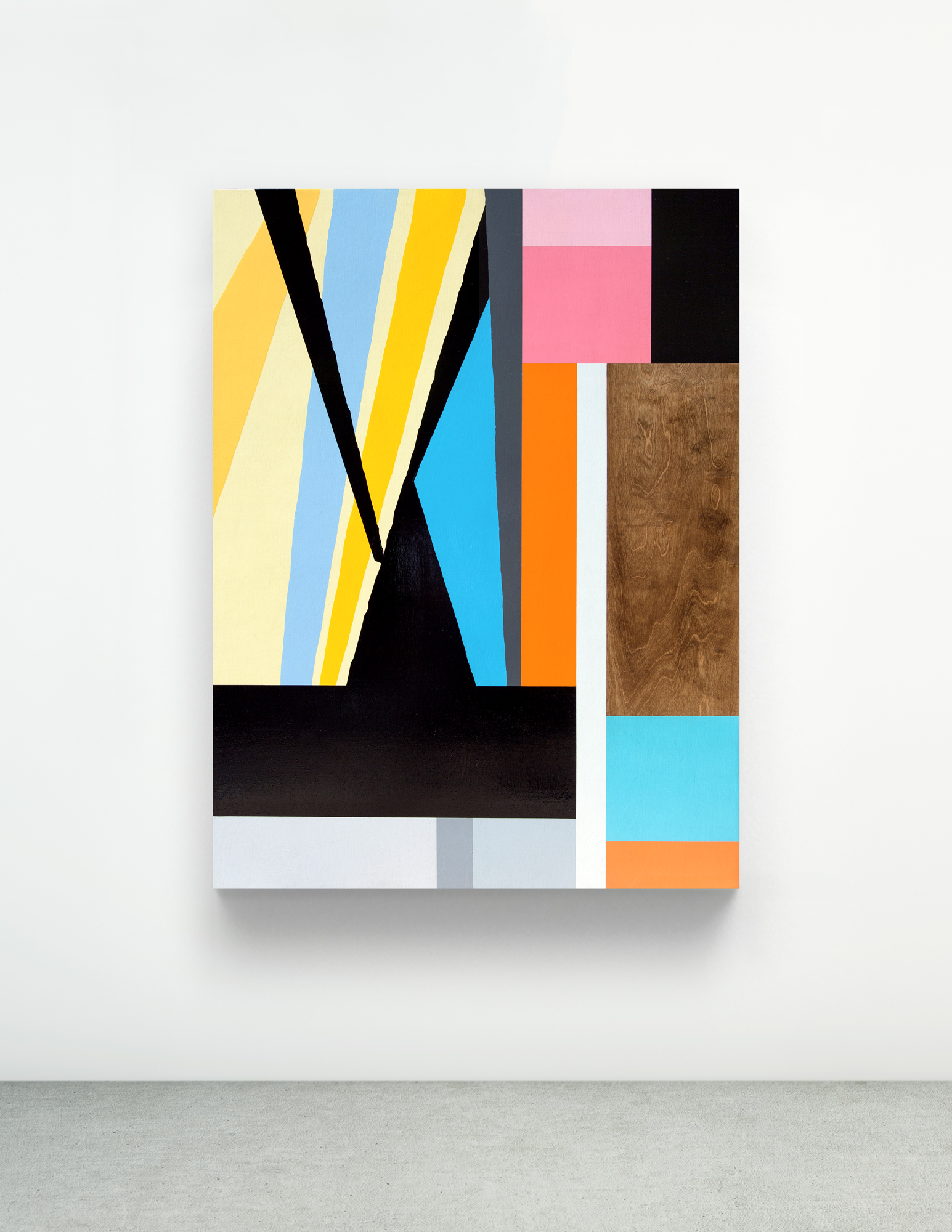 Untitled, 2015 Spray paint and polyurethane on wood 36 x 48 x 3 inches