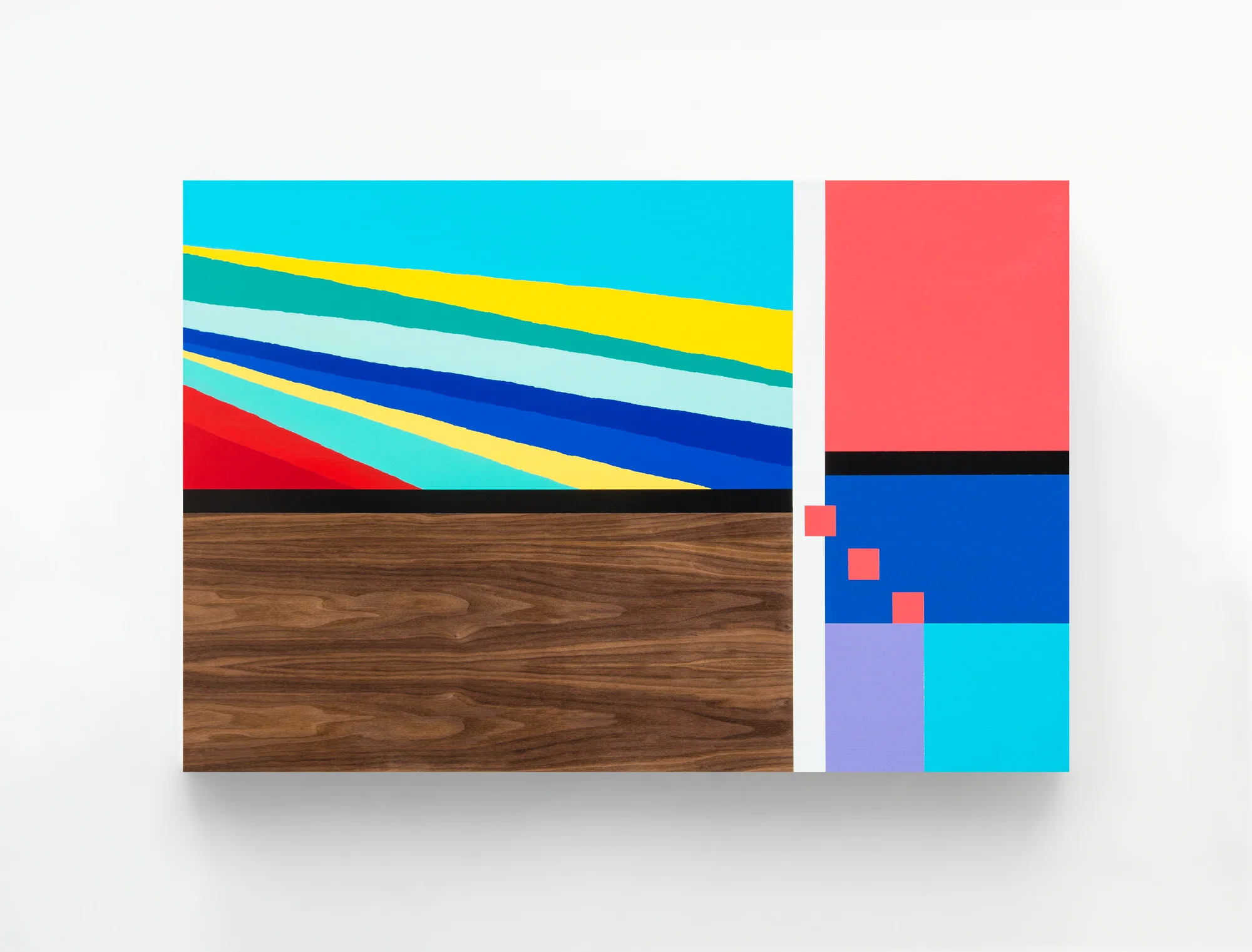 Concourse C, 2015 Spray paint and polyurethane on walnut 40 x 30 x 2.5 inches