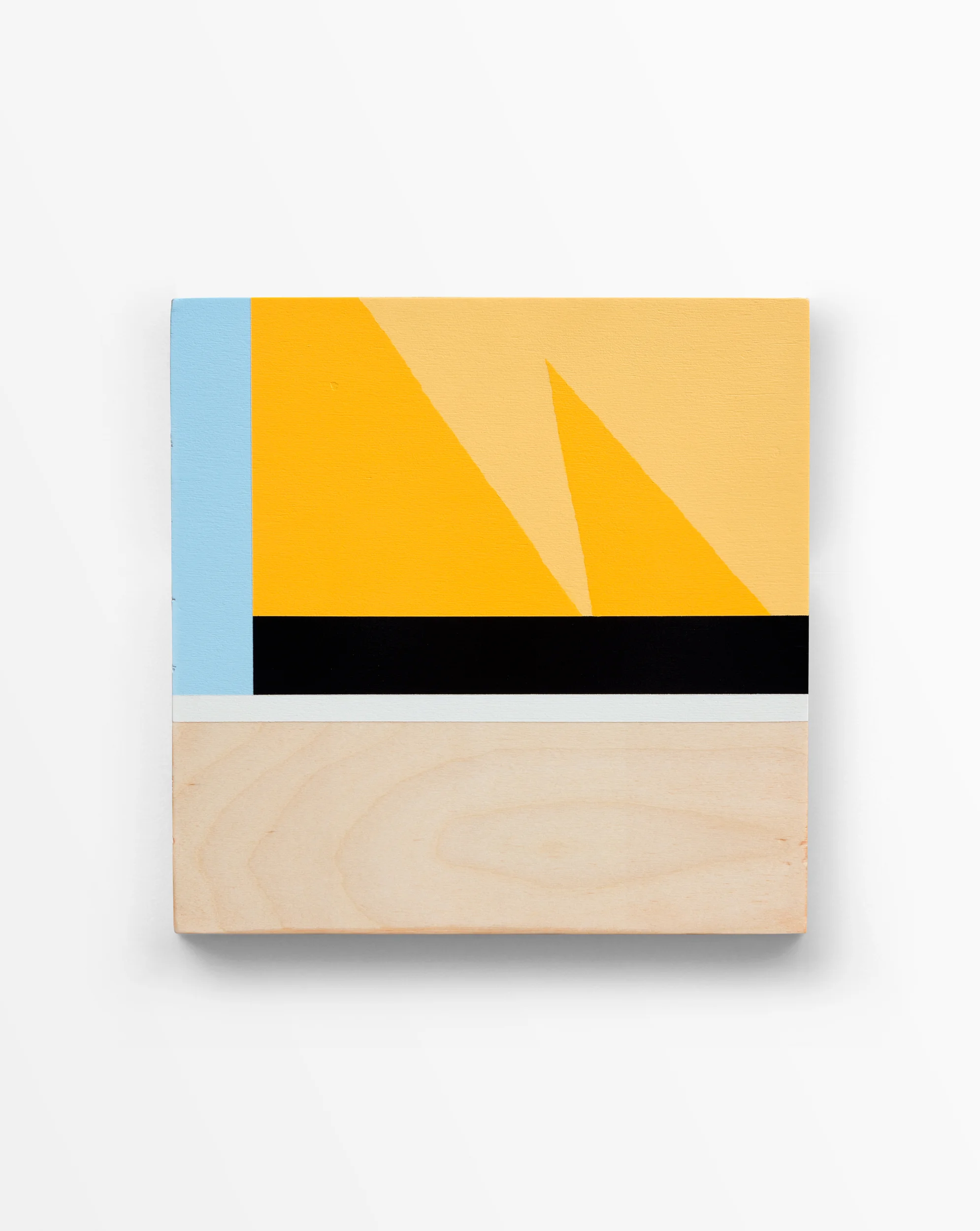 Untitled, 2016 Spray paint and polyurethane on birch panel 12 x 12 x 2.5 inches