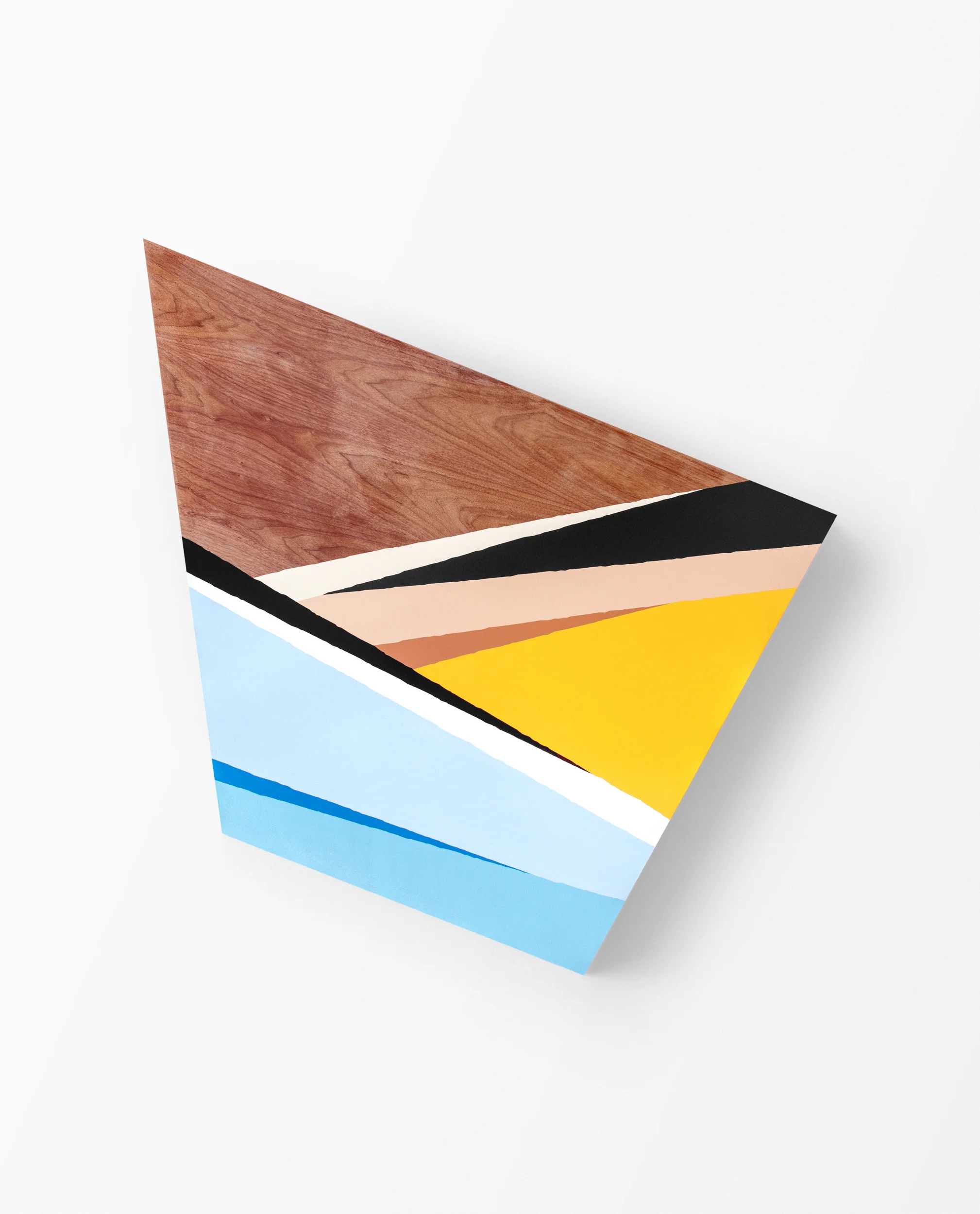 Max, 2016 Spray paint and polyurethane on walnut panel 68 x 48 x 2.5 inches