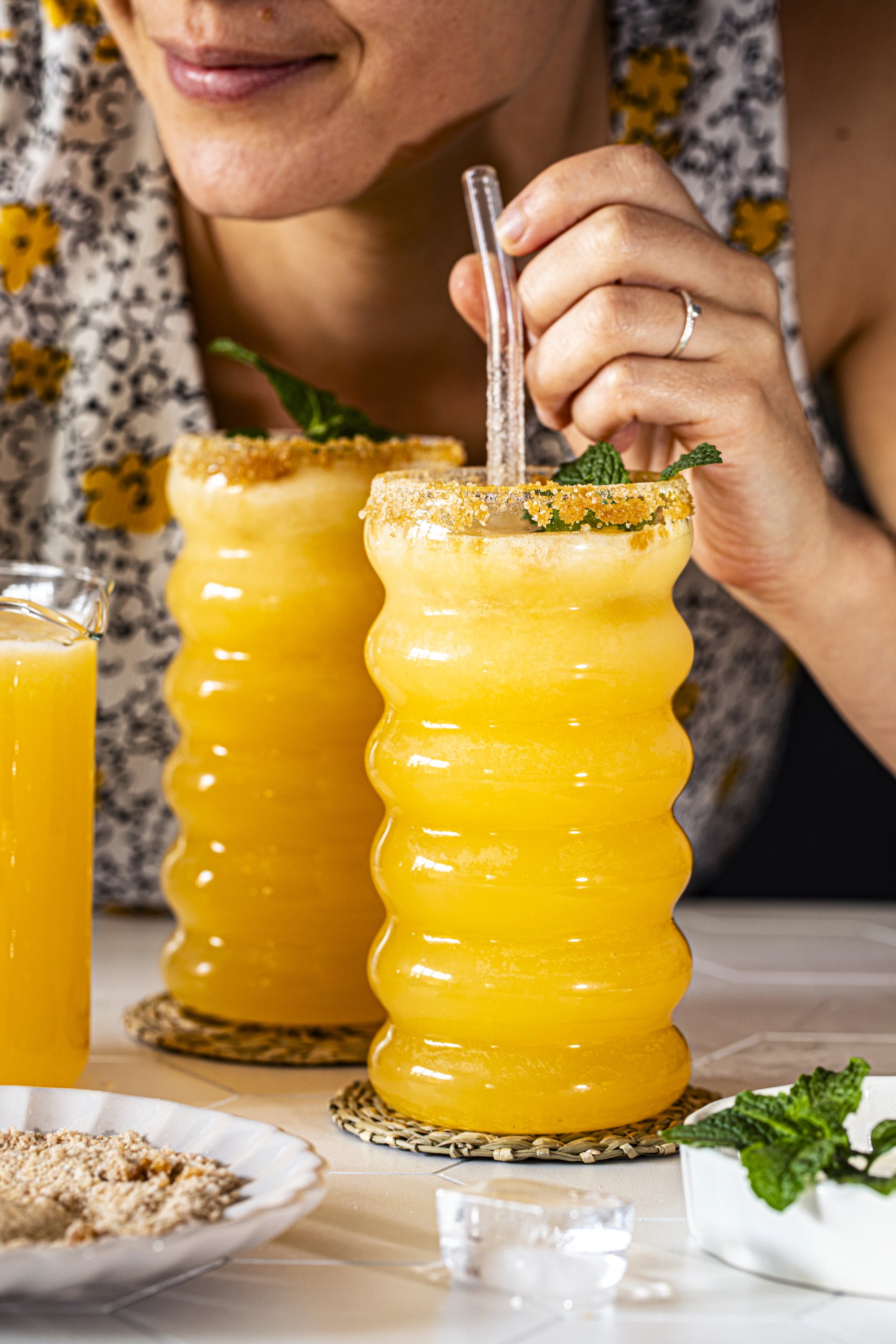 Limonade Mocktail aux pêches