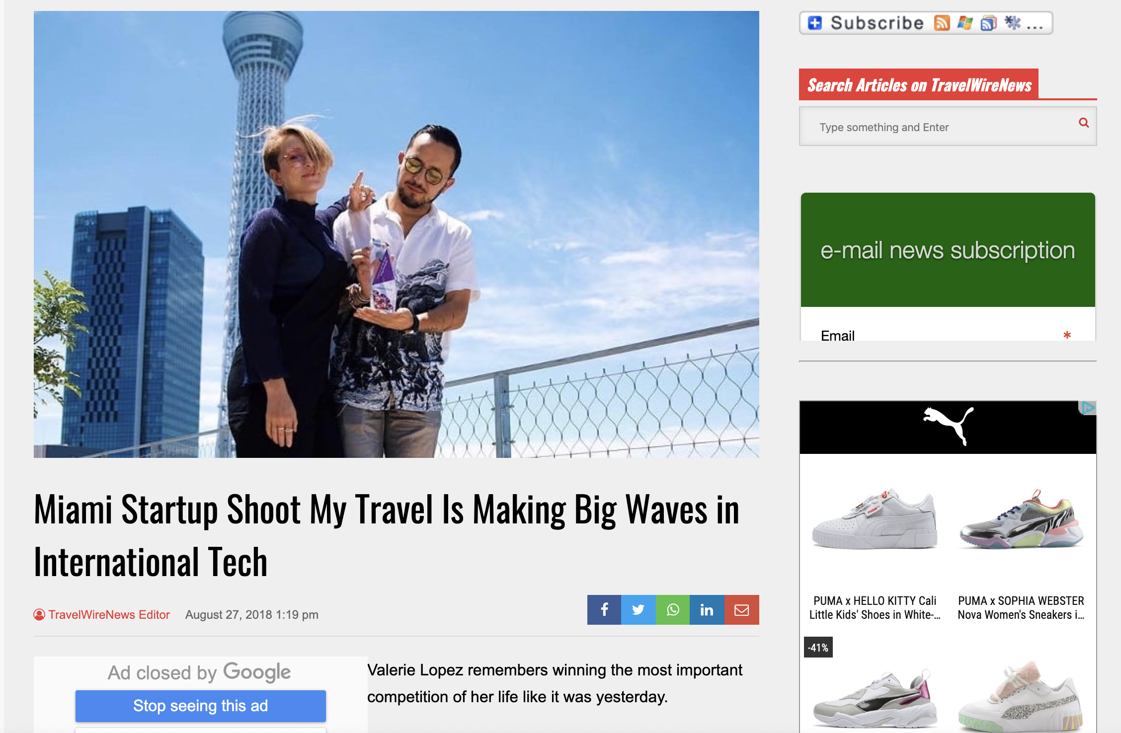 Travel Wire News: Miami Startup Shoot My Travel Is Making Big Waves in International Tech