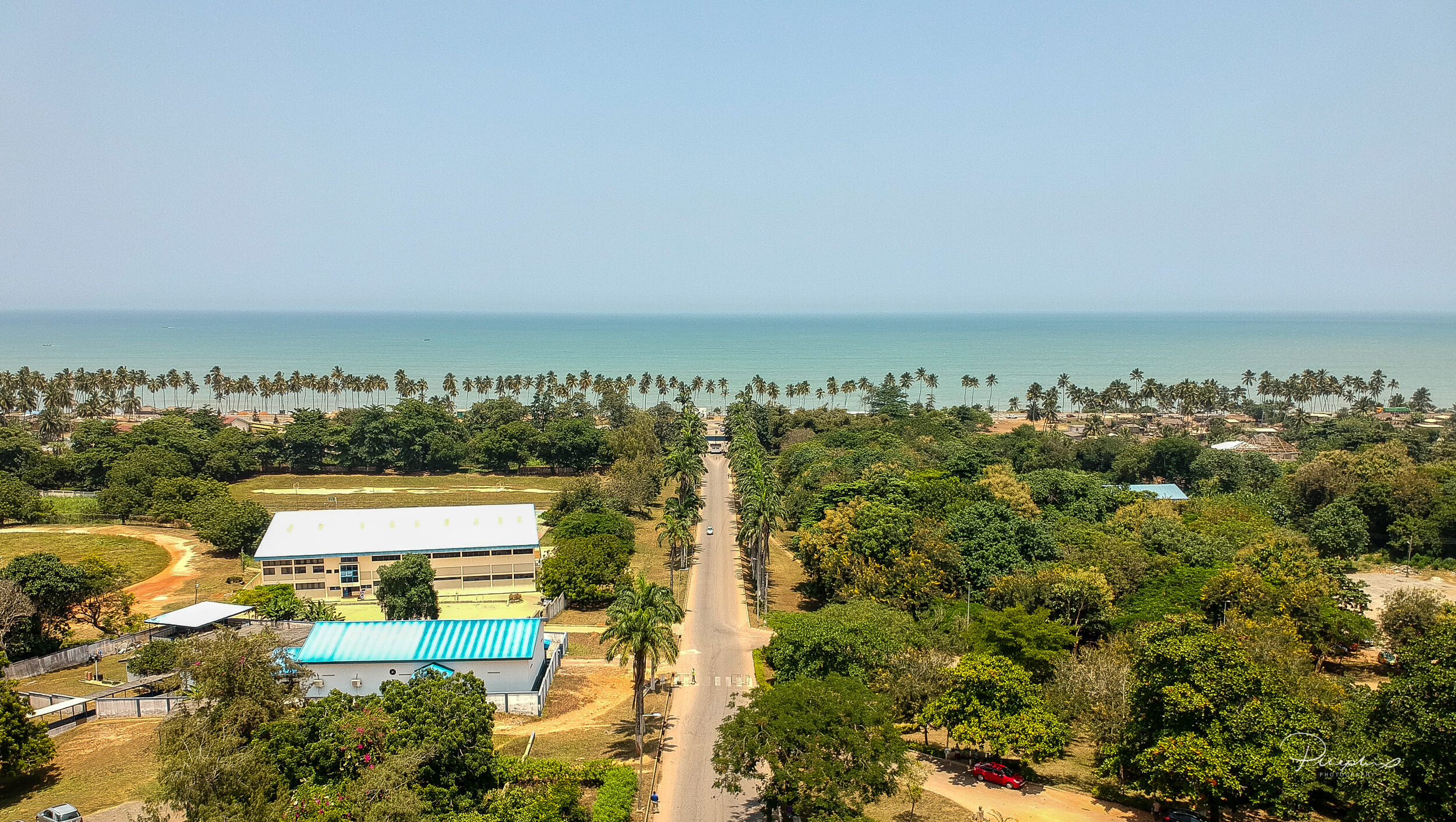 Bird's eye view of The Gulf of Guinea from the University of Cape Coast Old Site.jpg