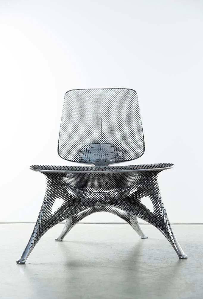 Aluminum Gradient Chair , Joris Laarman, laser-sintered aluminum