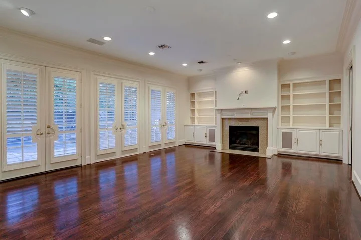 BEFORE photo of the family room.