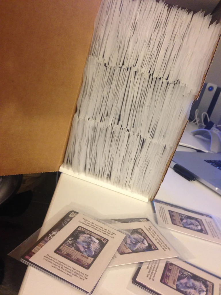 Hand assembled Manticore Correction Cards packs