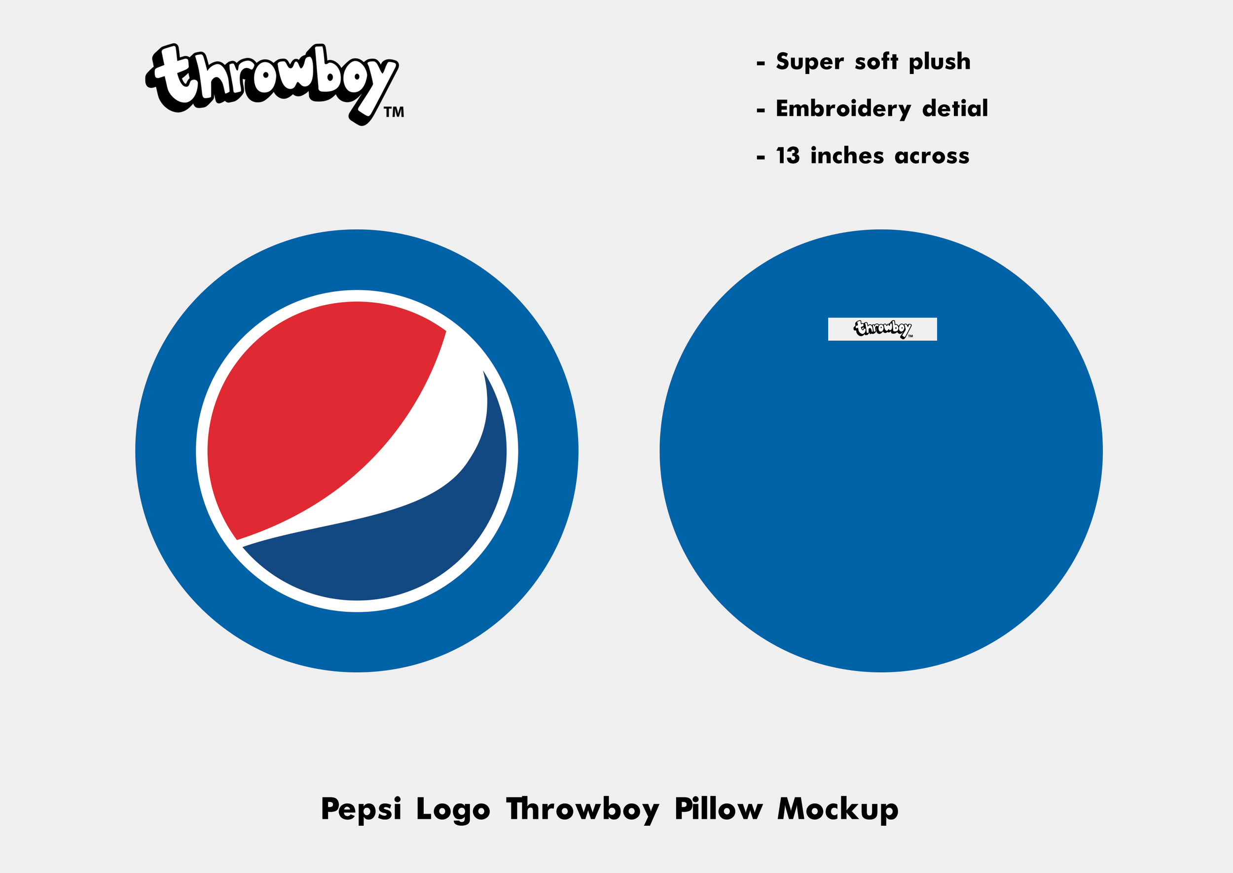 Pepsi Logo Pillow Mockup