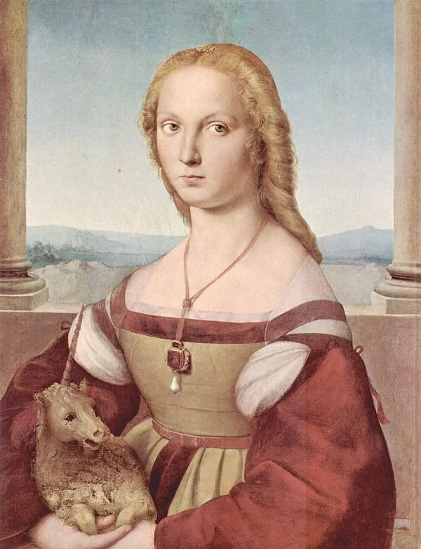 Young Woman with a Unicorn, Raphael, 1506