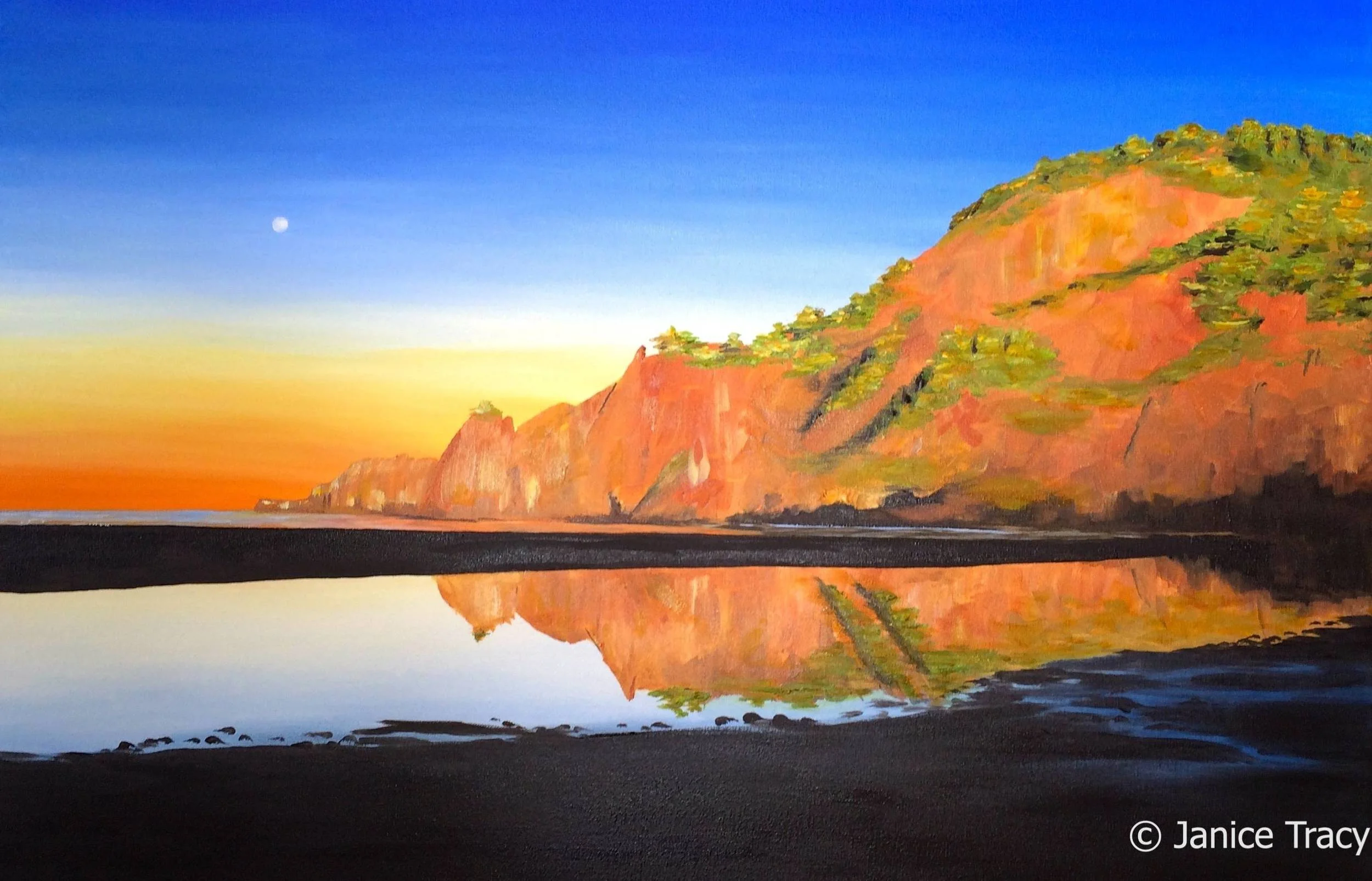 Agate Beach Morning, oil on canvas, 36" x 24"