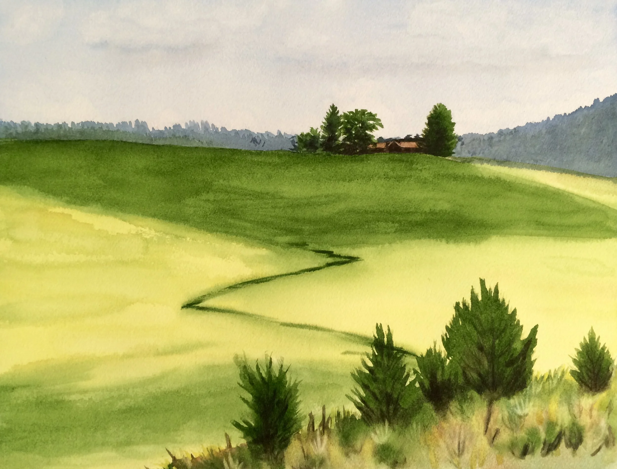 The ranch house, painted last year, in simpler times.