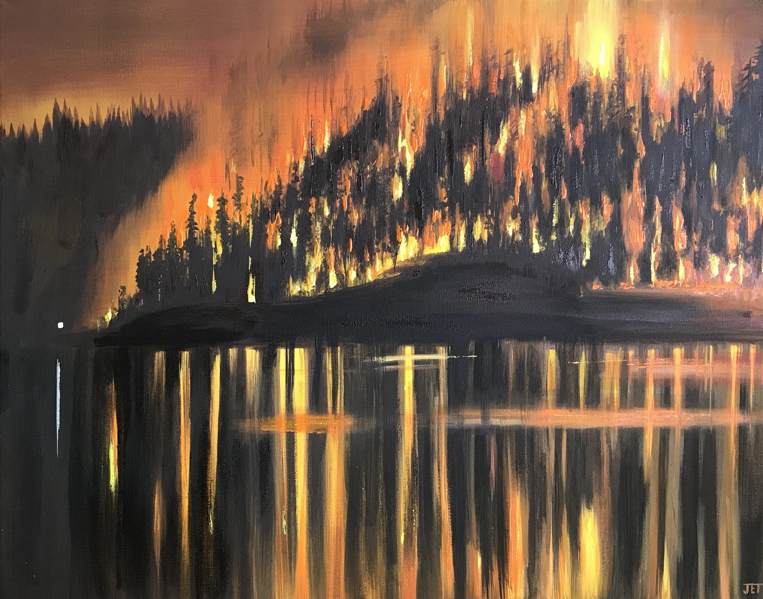 Too Late . Oil on canvas, 20" x 16"