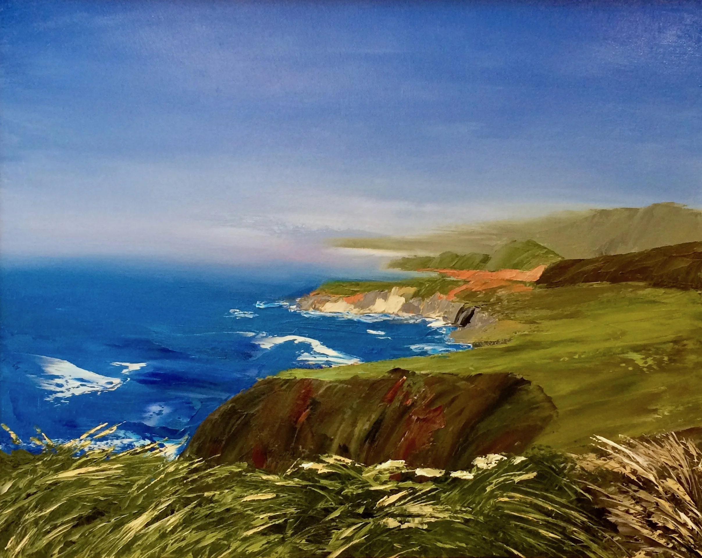 Big Sur, 20" x 16" oil on canvas (palette knife application), on display this month at Gallery 360