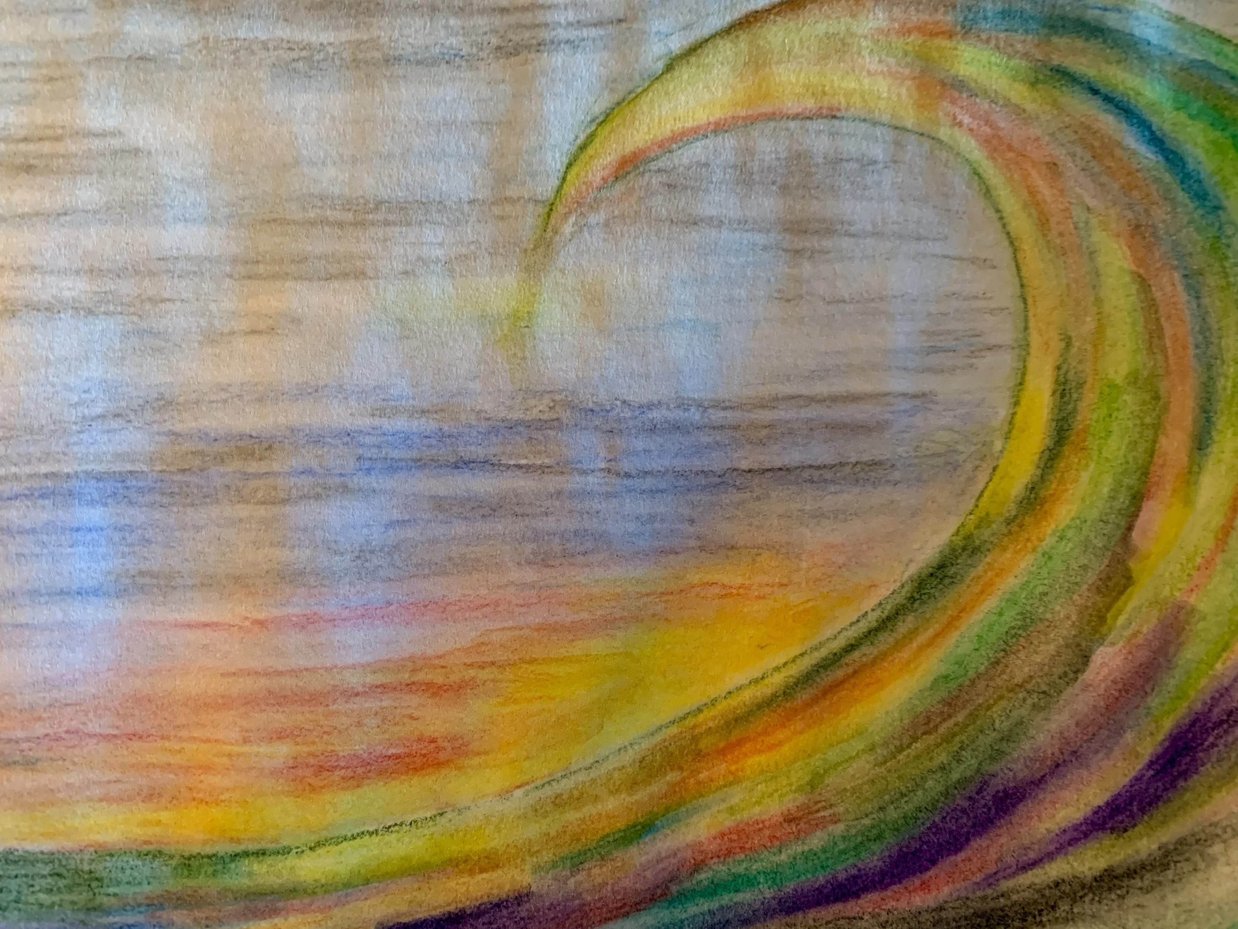 I have a new set of colored pencils that turn into watercolors when you add a little water. Easy to play with in a small 5” x 8” sketch pad while lounging in a recliner, which is my job for the next few weeks.