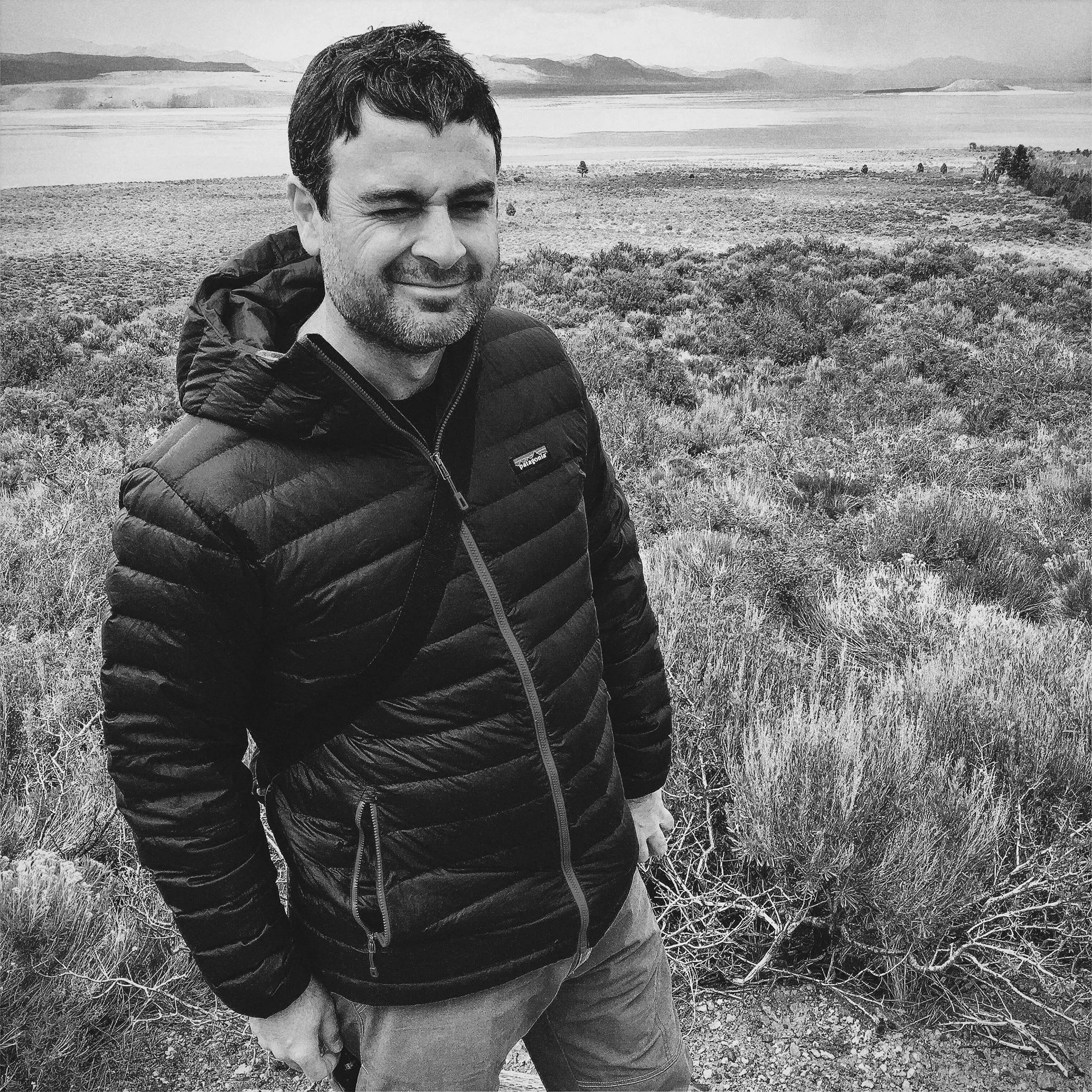 Me, in my natural environment (high desert) displaying my winter plumage (the puffy coat). 