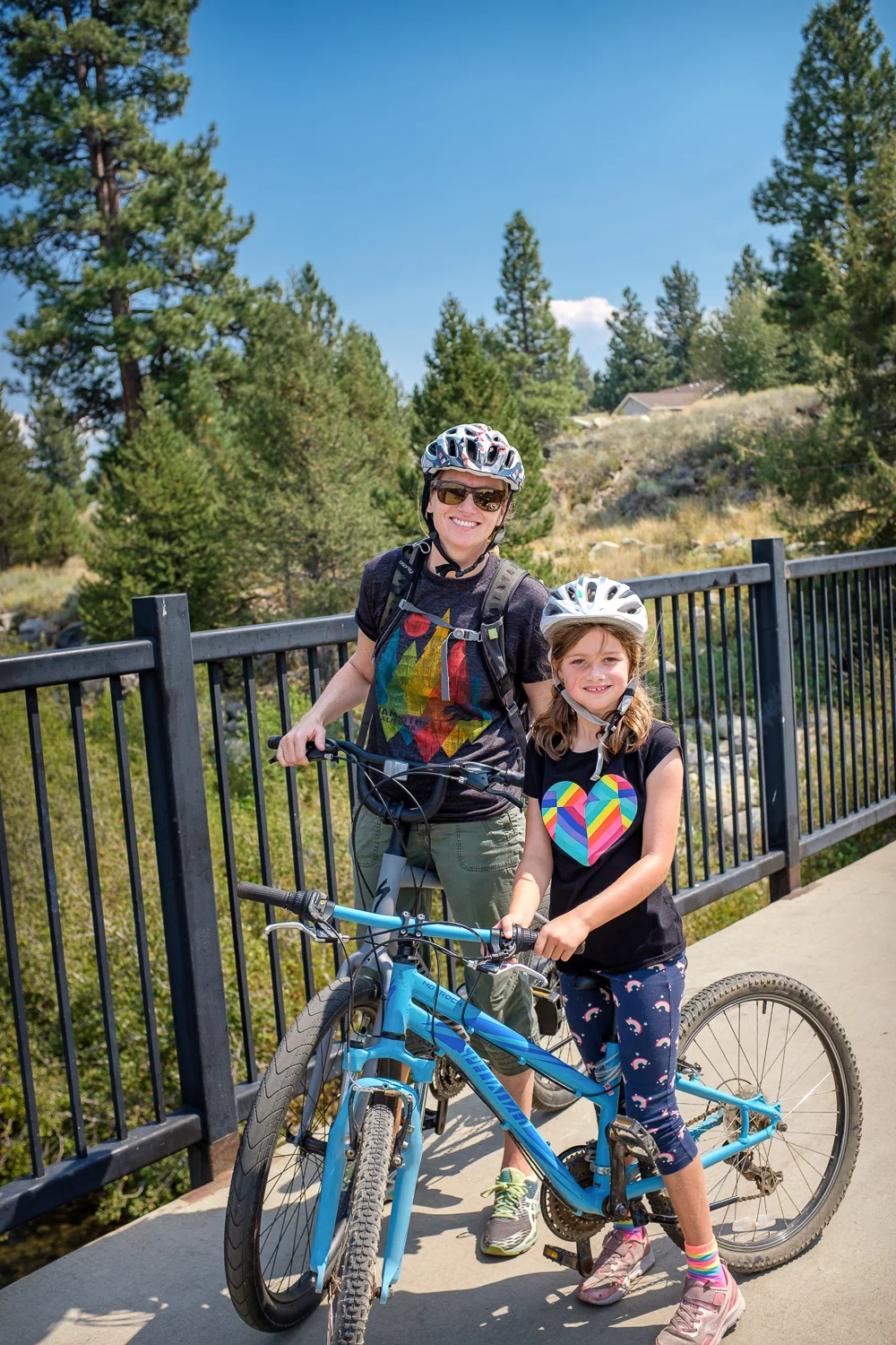 Carlie and Quinn riding near Truckee.