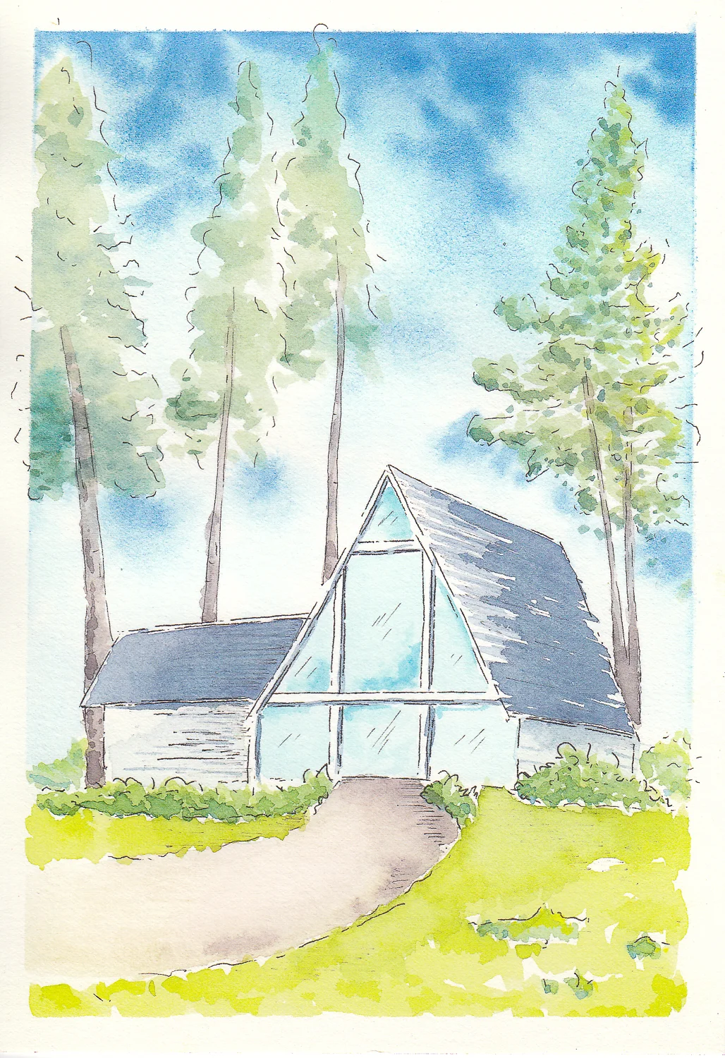 2018-10-21 Lake Tahoe aframe watercolor.jpg