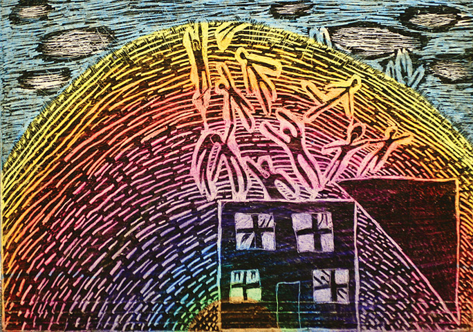  Over the Rainbow &nbsp;9" X 11" 