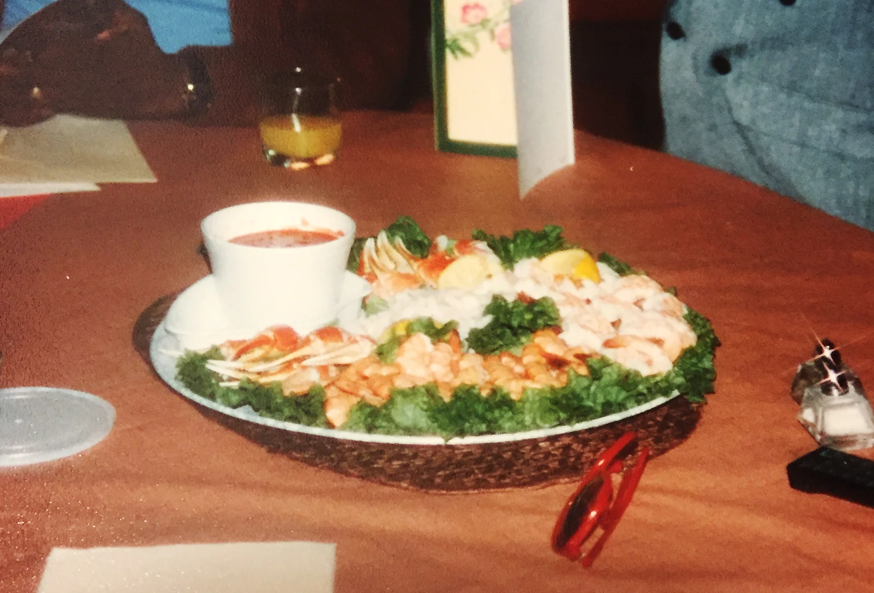 A seafood platter from Red Lobster at my grandparents’ home, circa mid-1980s. Photos from the Nicholls &amp; Gill families.
