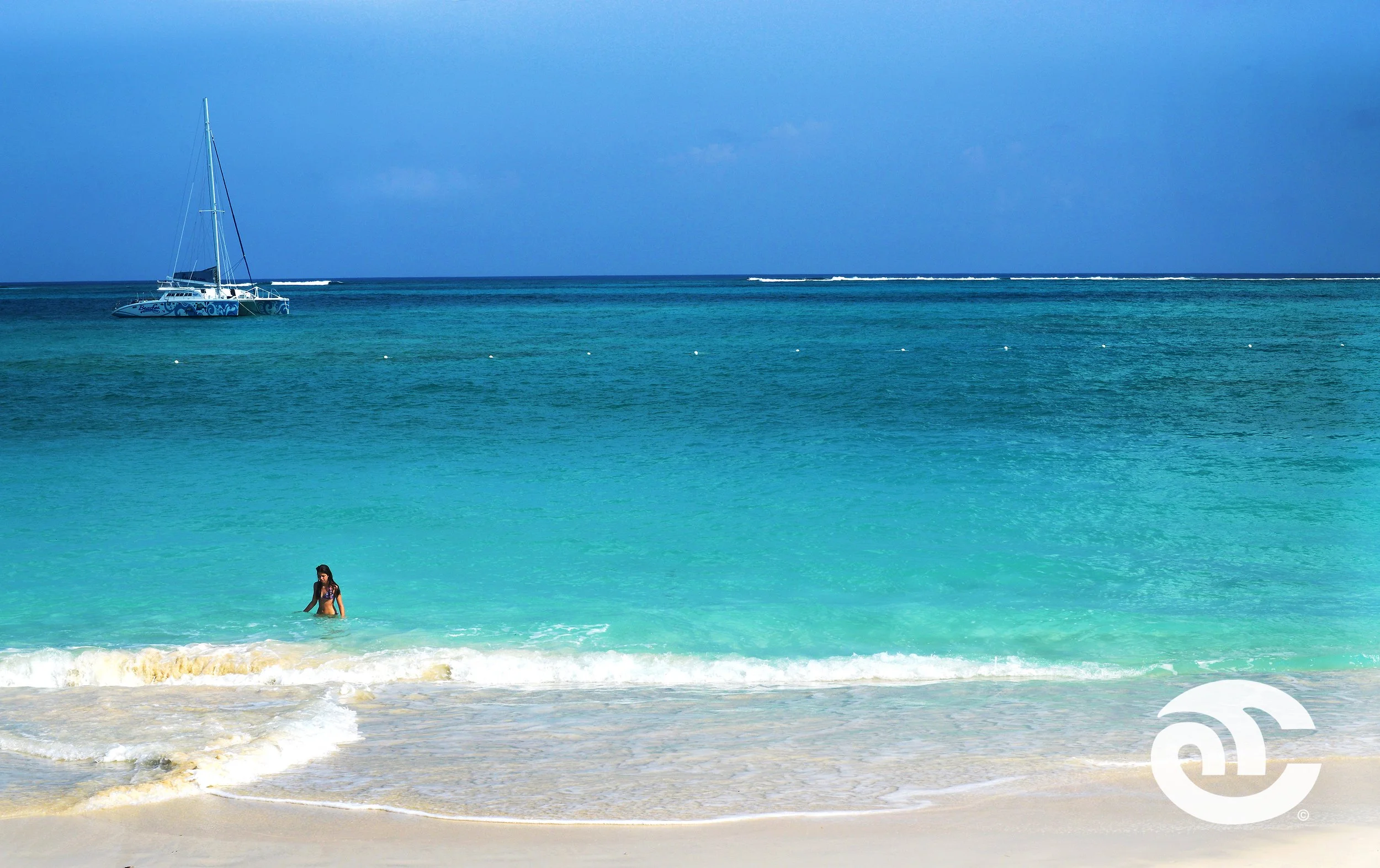  I captured a serene beach scene in the Turks and Caicos Islands. 