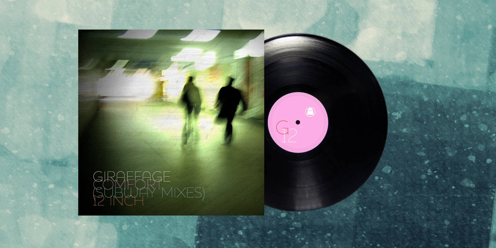  PACKAGING  Ghostly International / Giraffage  This proposed package for recording art its Giraffage, conveys an elusive and provocative vibe that is apparent in their music. Taking cues from the mix titles, subway imagery in moody, abstract variatio