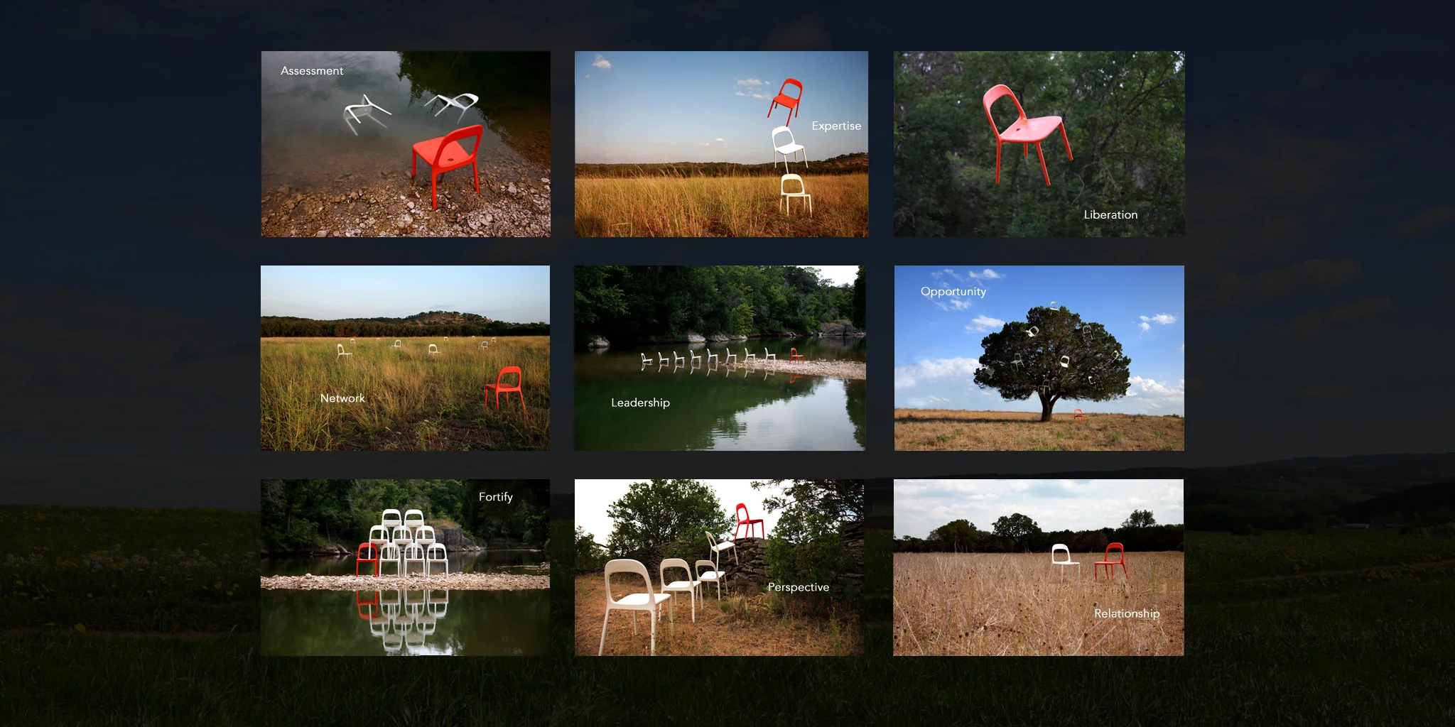  PHOTOGRAPHY  Comentum  Strategic financial consultants, Comentum, needed photography to be used with their brand and website. To convey their counter-culture approach, the photos were done boldly and accessibly by creating a thoughtful metaphoric ph