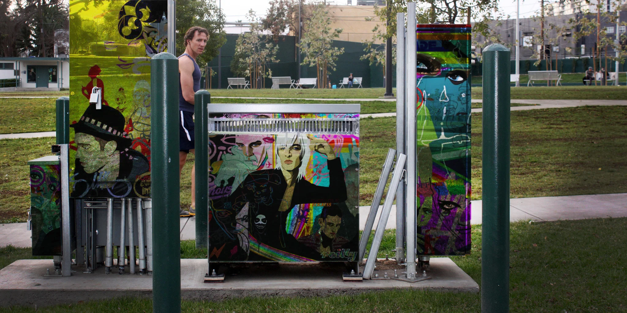  INSTALLATION  Seattle Parks &amp; Recreation  Various locations were identified throughout the city to hide eyesore equipment. Leveraging local artists, the solution of cling graphics provided the perfect solution for adding an urban vibe and celebr